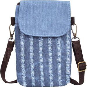 🆕Small Canvas Cell Phone Purse Wallet- Handmade with Shoulder Strap